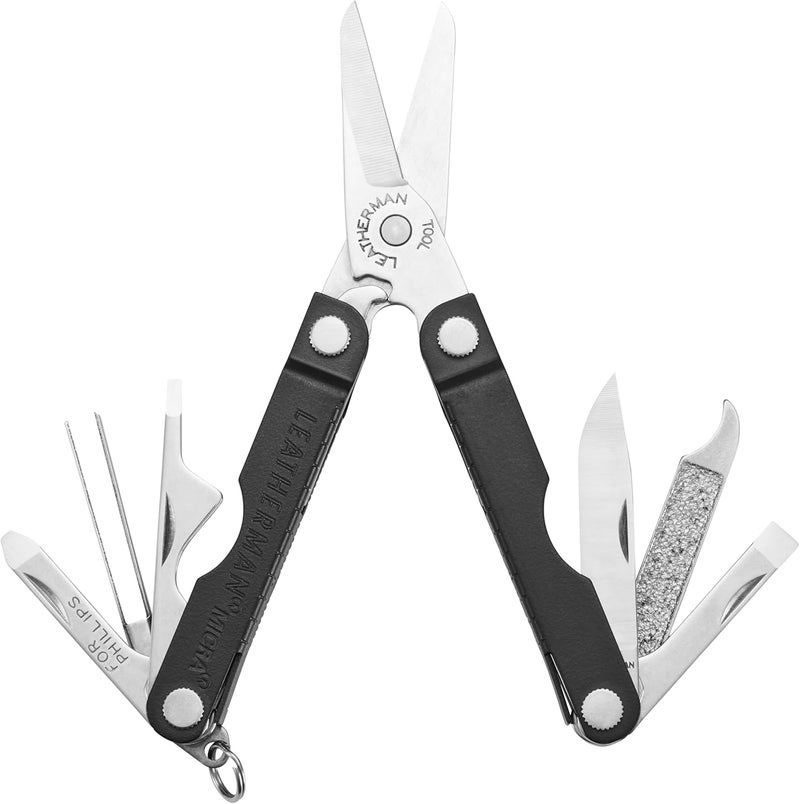 LEATHERMAN , Micra, Keychain Multi-tool with Grooming Tools, Mini Pocketknife for Everyday Carry (EDC), Hobbies & Outdoors, Built in the USA, Jet Black - Image 1